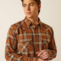 Ariat Men's Haiden Retro Fit Snap Shirt in Roasted Pecan