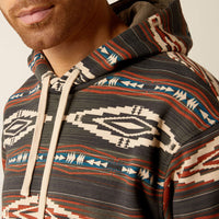 Ariat Men's Southwest Color Block Pullover Hoodie in Brindle