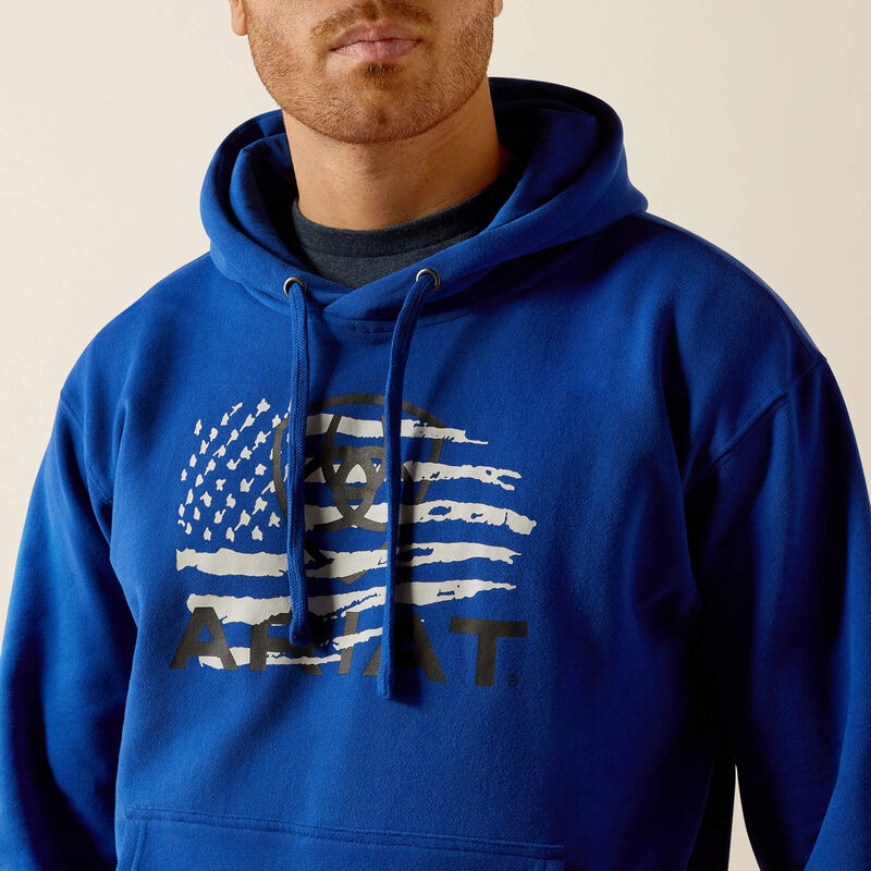 Ariat Men's Breakthru Pullover Hoodie in Surf The Web (Available in Tall Sizes)