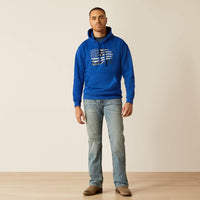 Ariat Men's Breakthru Pullover Hoodie in Surf The Web (Available in Tall Sizes)