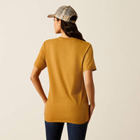 Ariat Women's Longhorn Brand T-Shirt in Harvest Gold