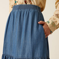 Ariat Women's Chambray Tier Skirt