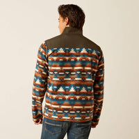 Ariat Men's Basic 2.0 Quarter Zip Sweatshirt in Turquoise Serape