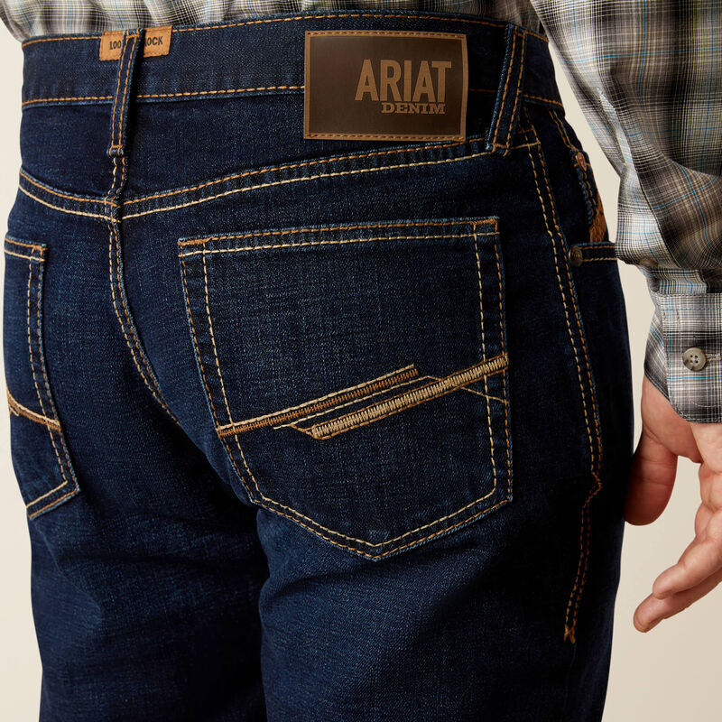 Ariat Men's M4 Relaxed Ranchford Bootcut Jeans in Wildfire Wash (Big & Tall Sizing Available)