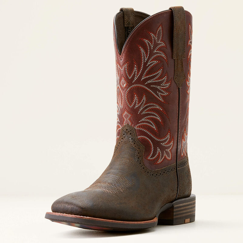 Ariat Men's Oakwood Western Boot in Antique Grey & Roasted Chestnut