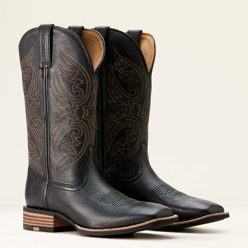 Ariat Men's Ricochet Cowboy Boot in Black Carbon