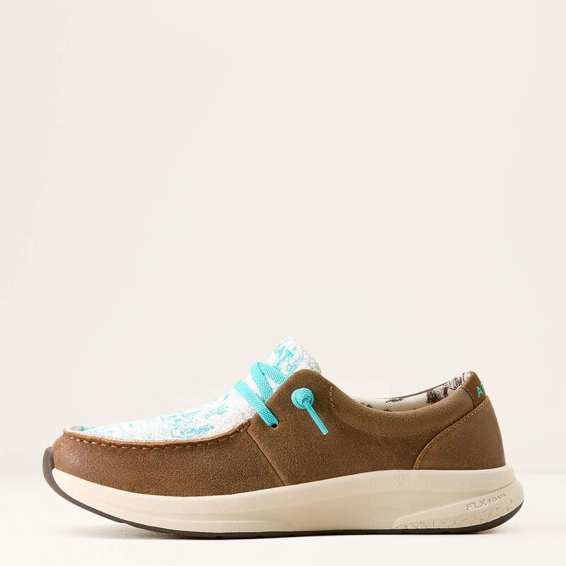 Ariat Women's Buckeye Shoe in Honey Bear & Turquoise Westbound