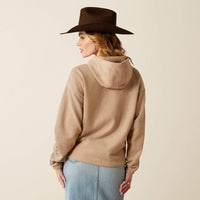 Ariat Women's Essential Logo Hoodie in Dark Oatmeal (Available in Plus Sizes)