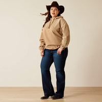 Ariat Women's Essential Logo Hoodie in Dark Oatmeal (Available in Plus Sizes)