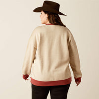 Ariat Women's Roughstock Oversized Crew Sweatshirt in Oatmeal Heather (Available in Plus Sizes) (Copy)