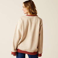 Ariat Women's Roughstock Oversized Crew Sweatshirt in Oatmeal Heather (Available in Plus Sizes) (Copy)