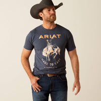 Ariat Men's Made To Last Bronco Graphic T-Shirt in Navy Heather