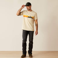 Ariat Men's Southwest Mountain Stripe Graphic T-Shirt in Natural