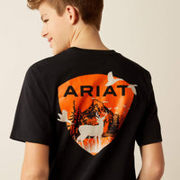 Ariat Boy's Outdoor Game Graphic Logo T-Shirt in Black