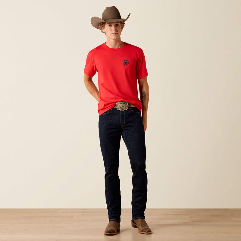Ariat Men's Chinelos Hex Classic Fit T-Shirt in Mars Red