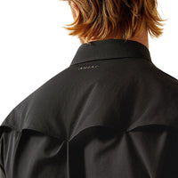 Ariat Men's S/S VentTEK Classic Fit Western Snap Shirt in Black