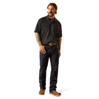 Ariat Men's S/S VentTEK Classic Fit Western Snap Shirt in Black