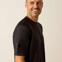 Ariat Men's Vertical Gradient Charger Logo T-Shirt in Black Heather