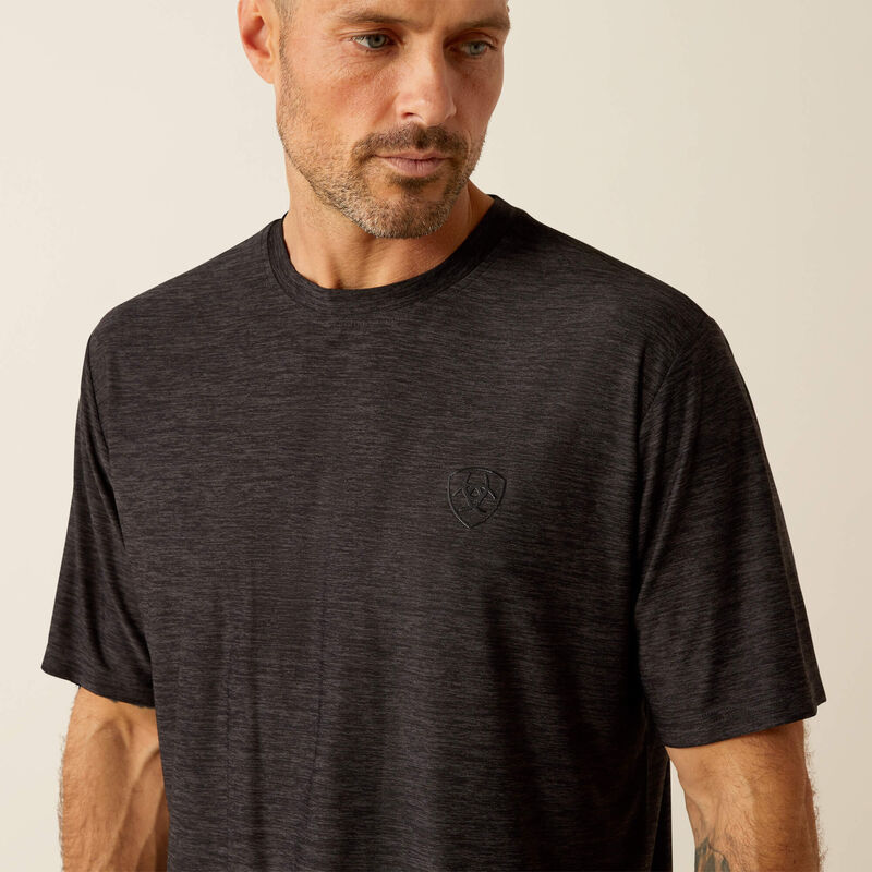 Ariat Men's Vertical Gradient Charger Logo T-Shirt in Black Heather