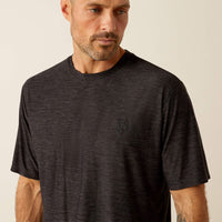 Ariat Men's Vertical Gradient Charger Logo T-Shirt in Black Heather