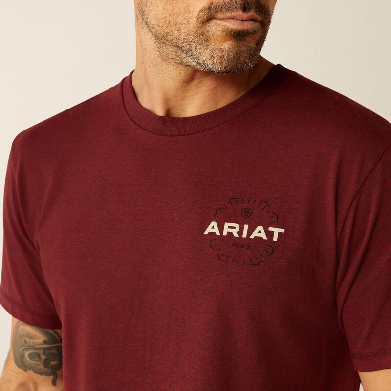 Ariat Men's Explorer Classic T-Shirt in Crimson Red Heather