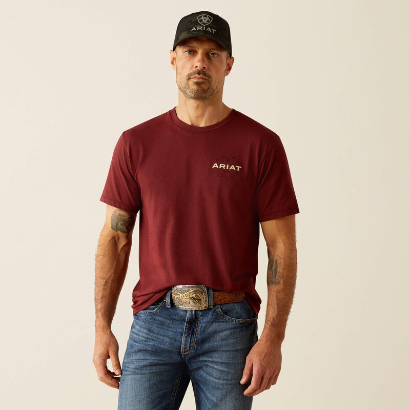 Ariat Men's Explorer Classic T-Shirt in Crimson Red Heather
