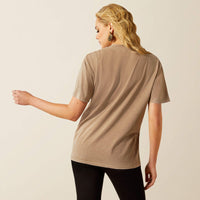 Ariat Women's Western Mural Boyfriend Fit T-Shirt in Washed Greige