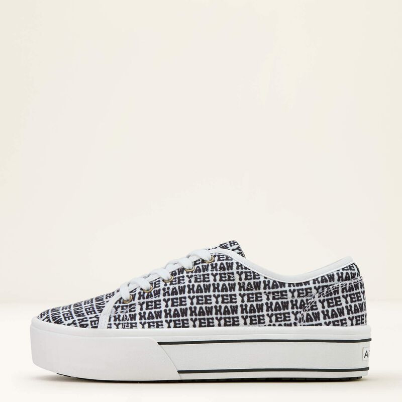 Ariat Women's Skylar Platform Shoe in Yeehaw Print
