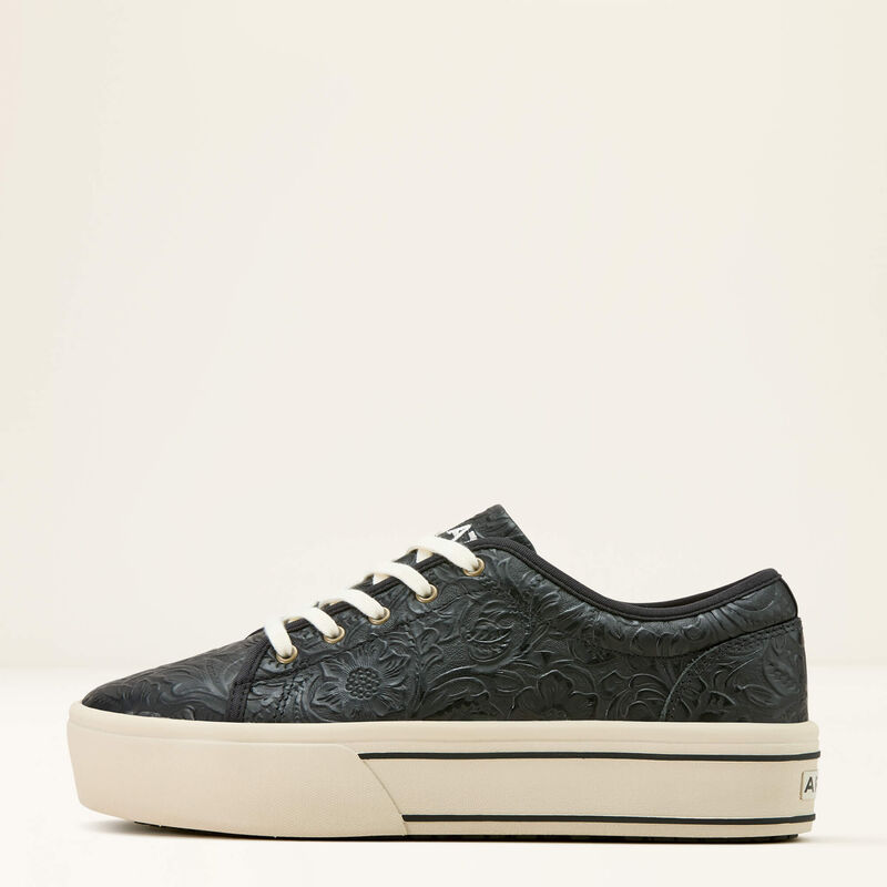 Ariat Women's Skylar Platform Shoe in Black Floral Emboss