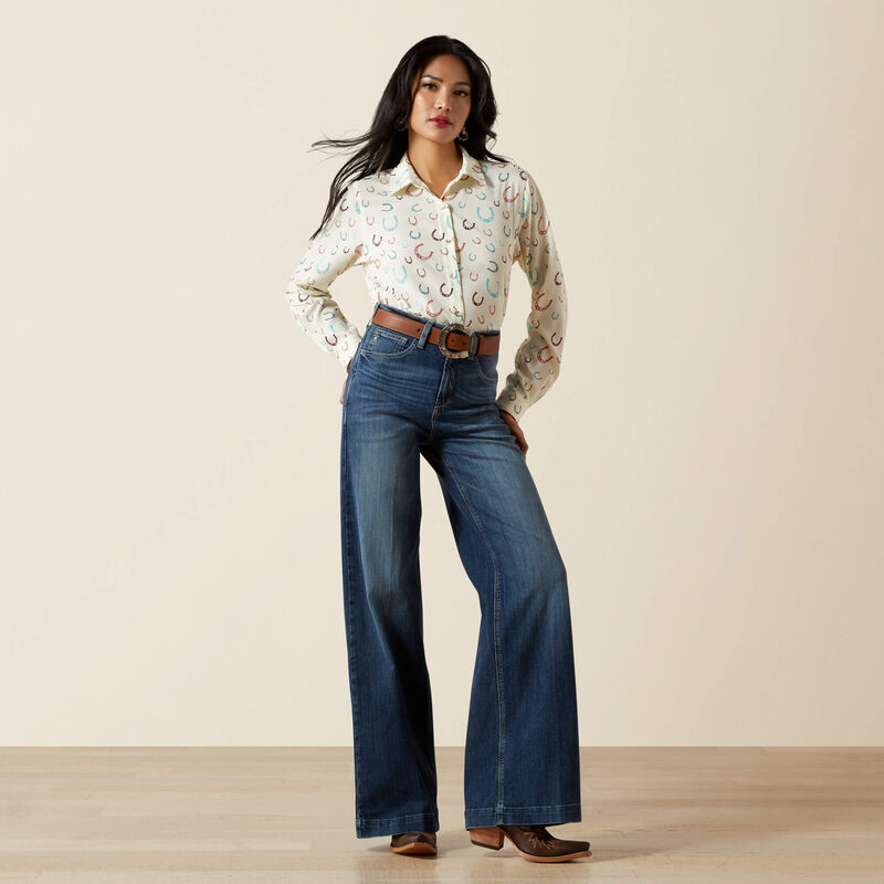 Ariat Women’s Ultra High Rise Rosalie Wide Leg Jean in Natalia