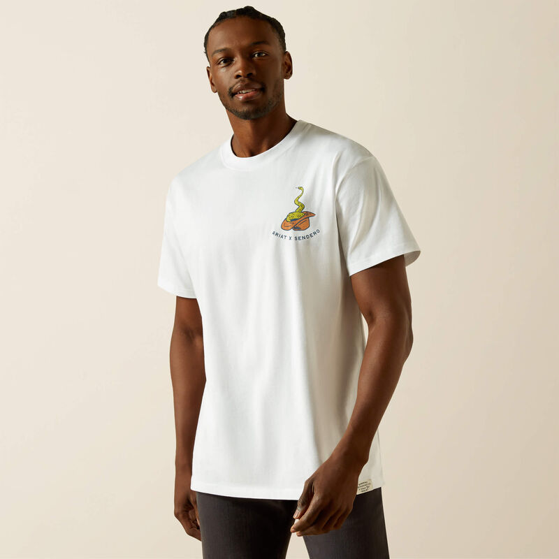 Ariat x Sendero Men's Fool Me Once Graphic T-Shirt in White