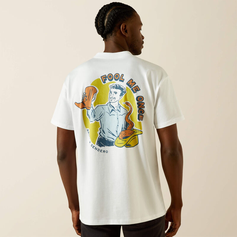Ariat x Sendero Men's Fool Me Once Graphic T-Shirt in White