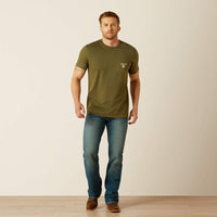 Ariat Men's Roped Diamond T-Shirt in Military Green