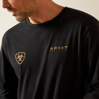 Ariat Men's L/S Clean Stripe T-Shirt in Black