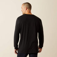 Ariat Men's L/S Clean Stripe T-Shirt in Black