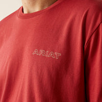 Ariat Men's Patriot Buffalo Coin T-Shirt in Brick Red