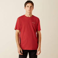 Ariat Men's Patriot Buffalo Coin T-Shirt in Brick Red