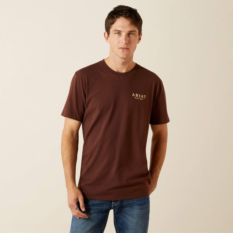 Ariat Men's 'They Ain't Us' T-Shirt in Deep Mahogany