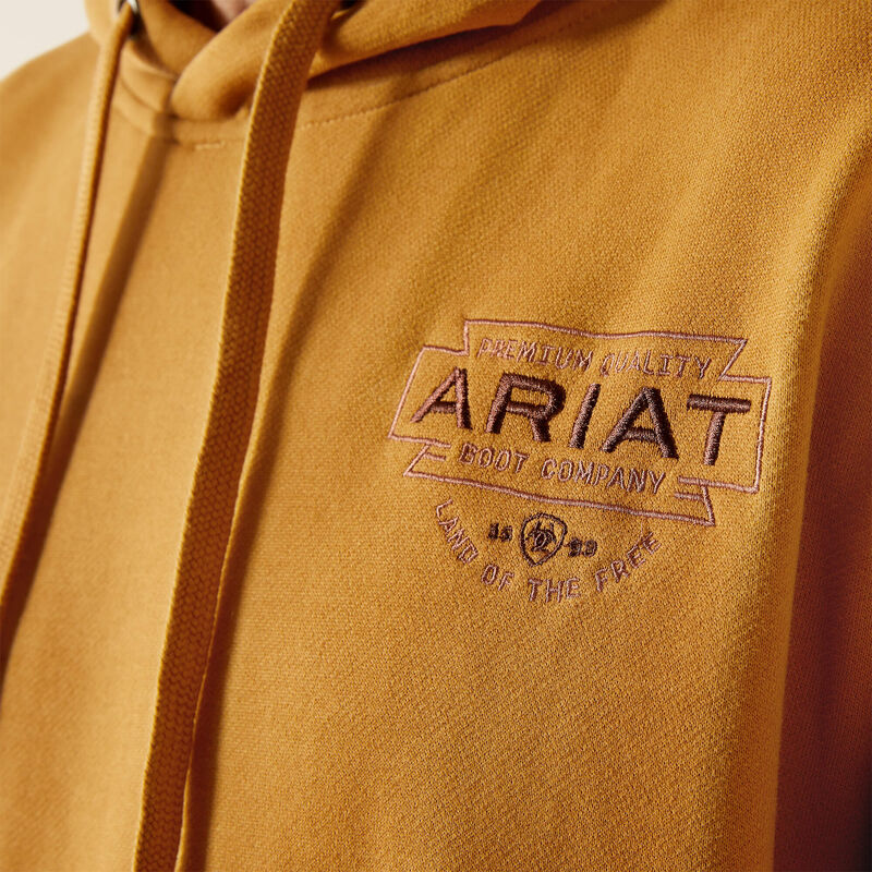 Ariat Men's Southwest Simple Hoodie in Bone Brown (Available in Tall Sizes)