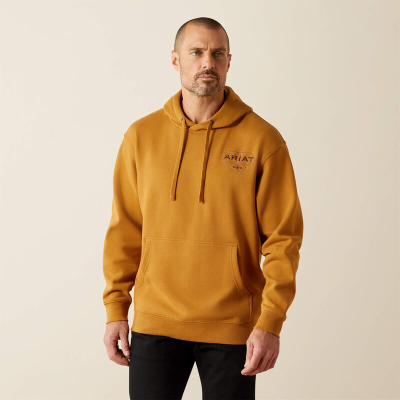 Ariat Men's Southwest Simple Hoodie in Bone Brown (Available in Tall Sizes)