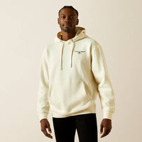 Ariat Men's Shield Steerhead Hoodie in Oatmeal