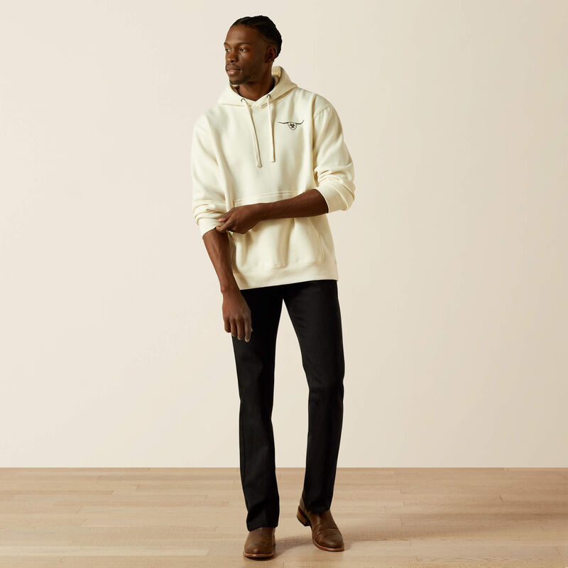 Ariat Men's Shield Steerhead Hoodie in Oatmeal