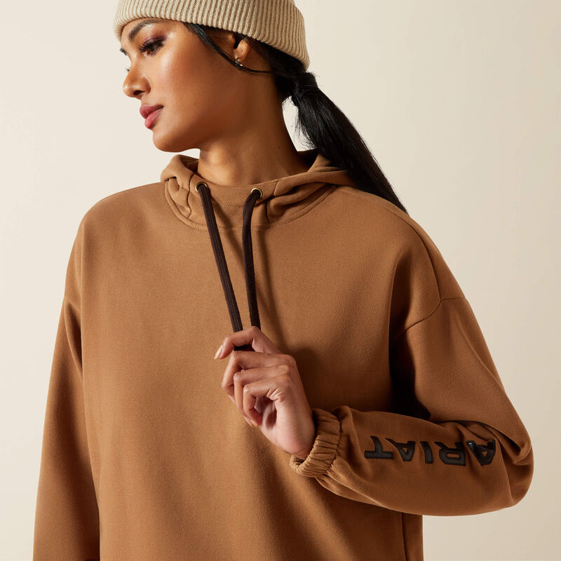 Ariat Women's Essential Logo Hoodie in Toasted Coconut