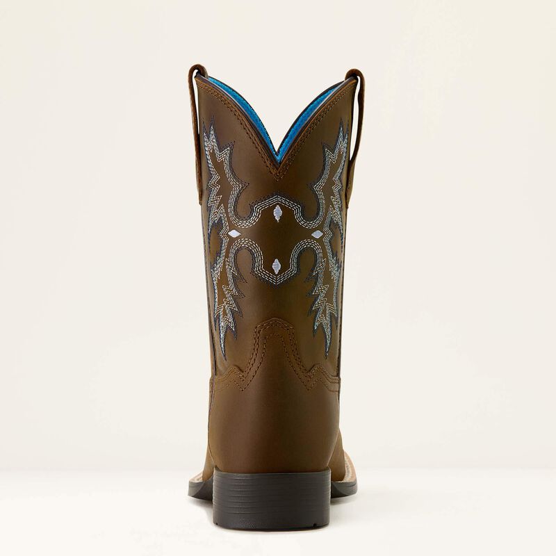 Ariat Kid's Tombstone Western Boot in Distressed Brown