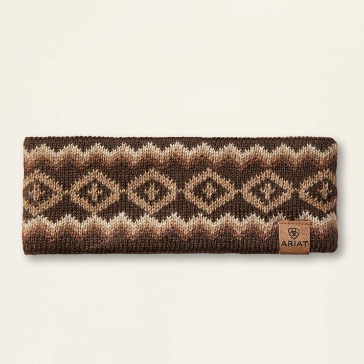 Ariat Bristol Headband in Chocolate Brown