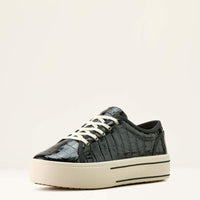 Ariat Women's Skylar Platform Shoe in Black Luxe Caviar Croc Print