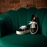 Ariat Women's Skylar Platform Shoe in Black Luxe Caviar Croc Print