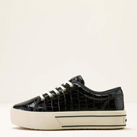 Ariat Women's Skylar Platform Shoe in Black Luxe Caviar Croc Print