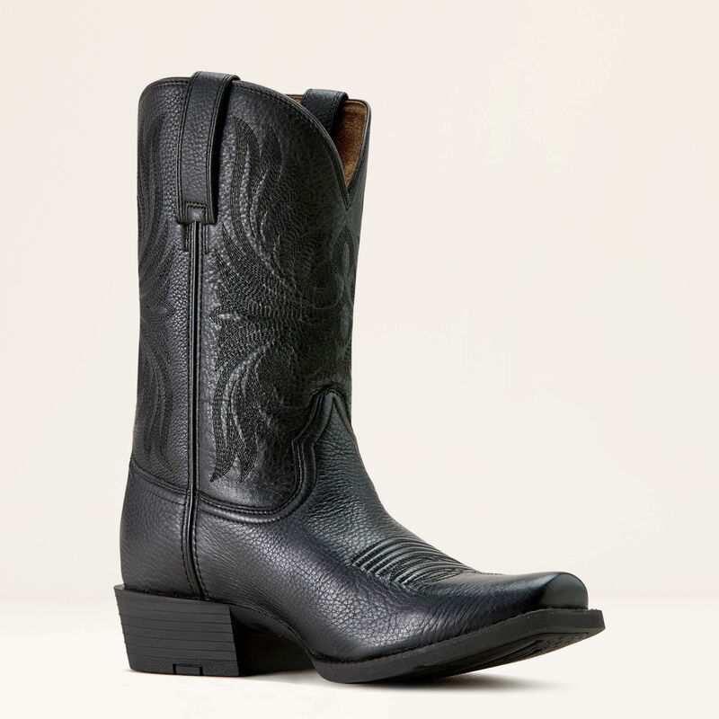 Ariat Men's Sport Narrow Cutter Toe Boot in Black Deertan