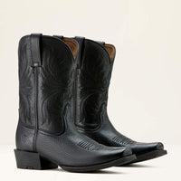 Ariat Men's Sport Narrow Cutter Toe Boot in Black Deertan